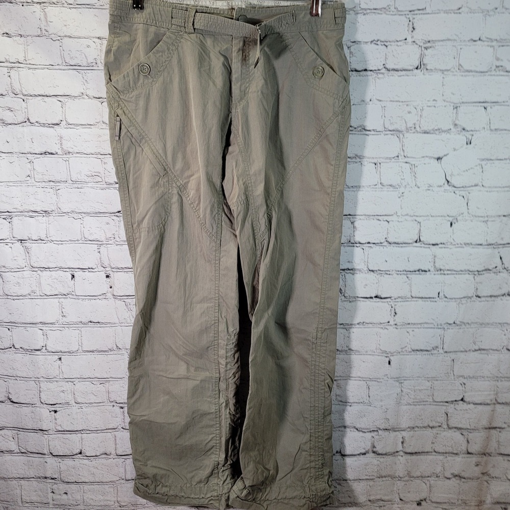 The North Face Womens Khaki Tan Outdoors Cargo Hiking Pants Size Small Belted